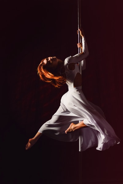 Pole dancing group class at Edinburgh hen party