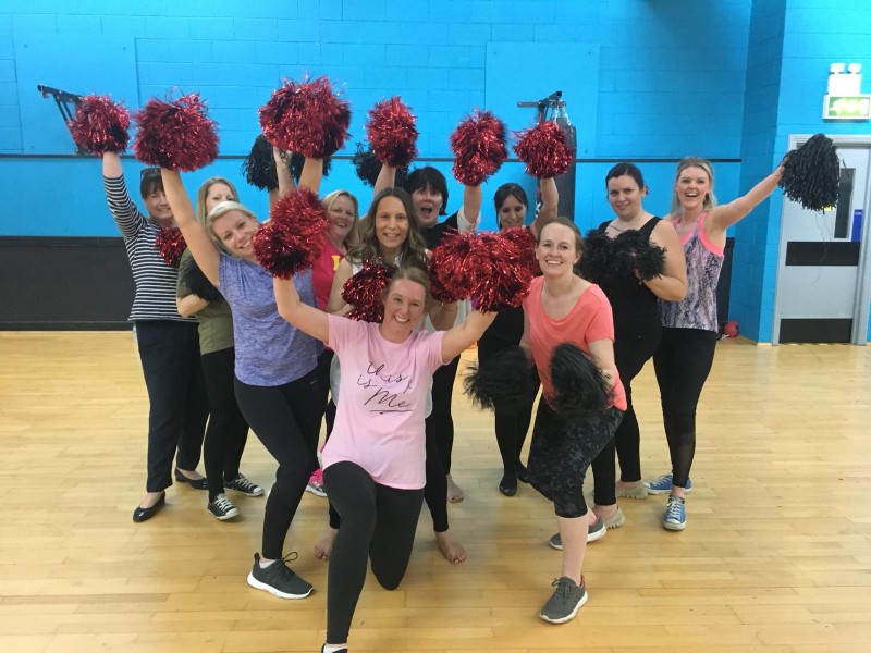 Fun cheerleading hen party dance class in Edinburgh